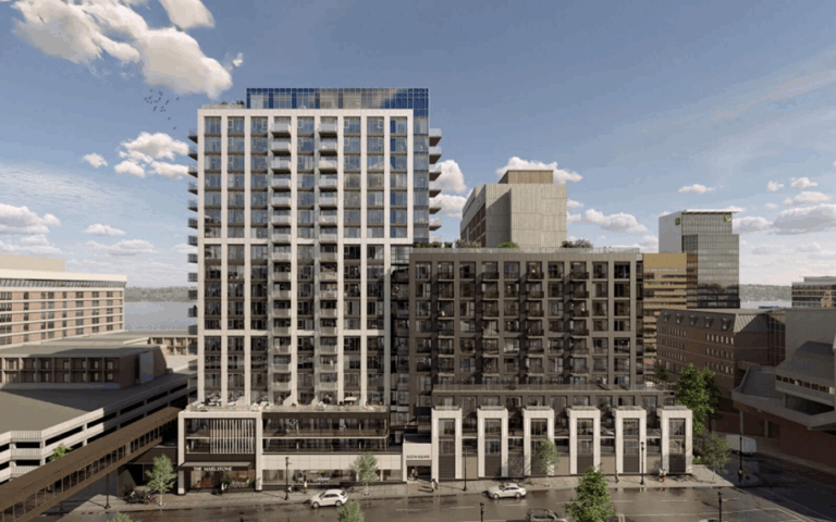 Rendering of The Marlstone multi-residential building in Halifax